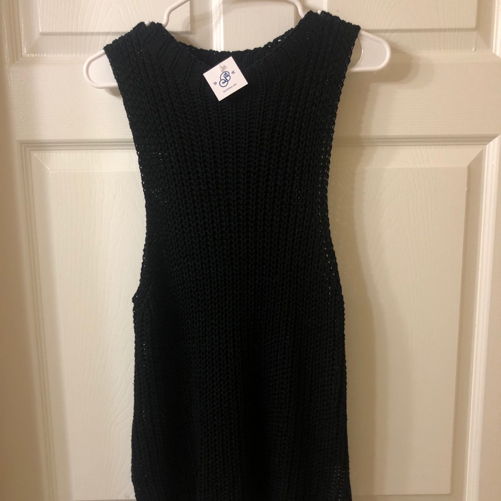 black sweater tank from Blu Spero. BRAND NEW W TAG